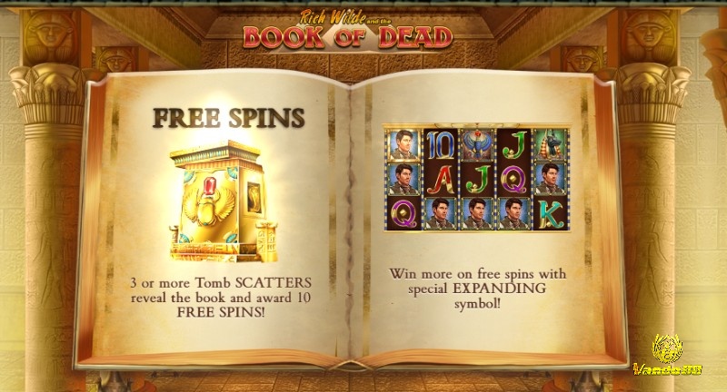 Book of Dead là game slot trực tuyến với cấu trúc 5 cuộn, 3 hàng và 10 dòng thanh toán