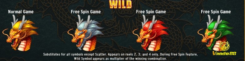 Biểu tượng Wild trong Fortune Dragon được thiết kế với hình ảnh con rồng