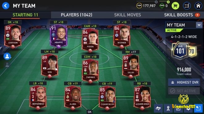 Chế độ ultimate team trong game fifa mobile
