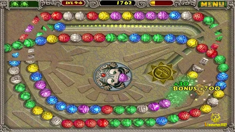 Game Zuma Deluxe có đồ họa đơn giản nhưng hiệu quả